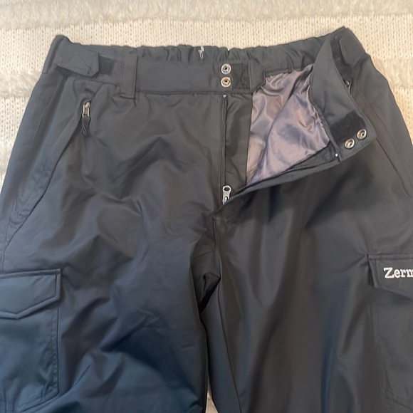 Zermatt snow ski pants snowboarding insulated black zipper pockets men’s size XL - Picture 3 of 16